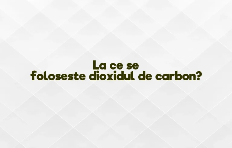 la ce se foloseste dioxidul de carbon